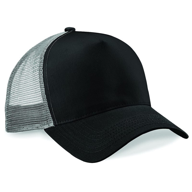 Beechfield Snapback Trucker Black / Light Grey