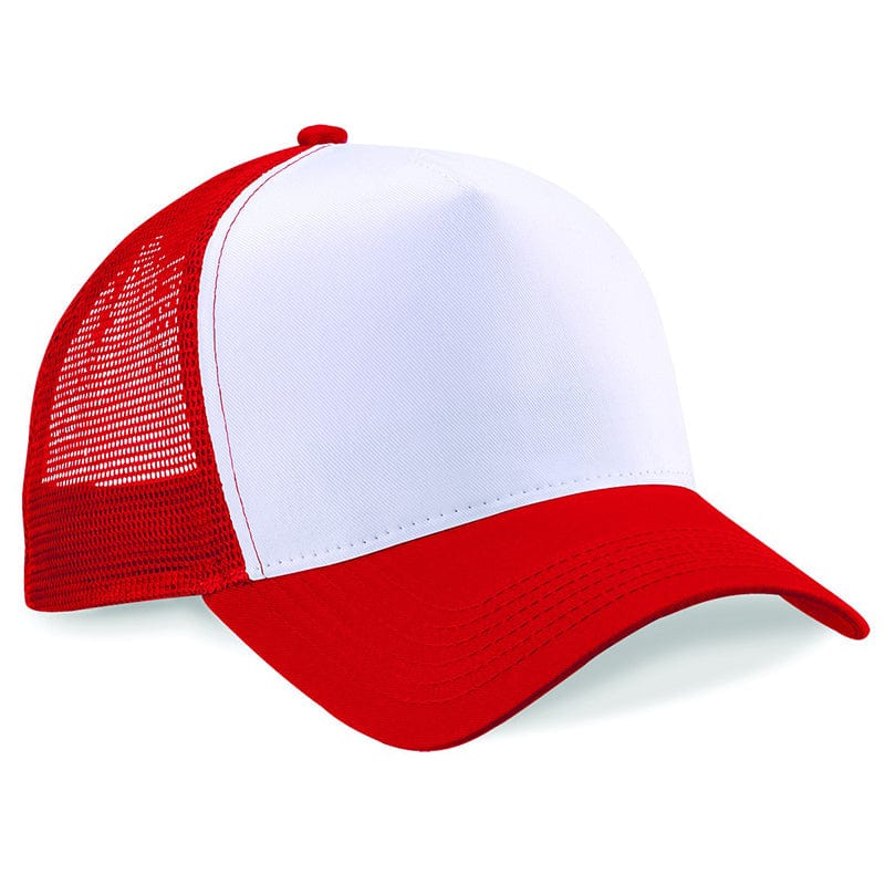Beechfield Snapback Trucker Classic Red / White
