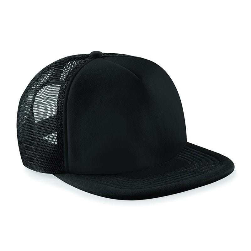 Beechfield Vintage Snapback Trucker Black / Black