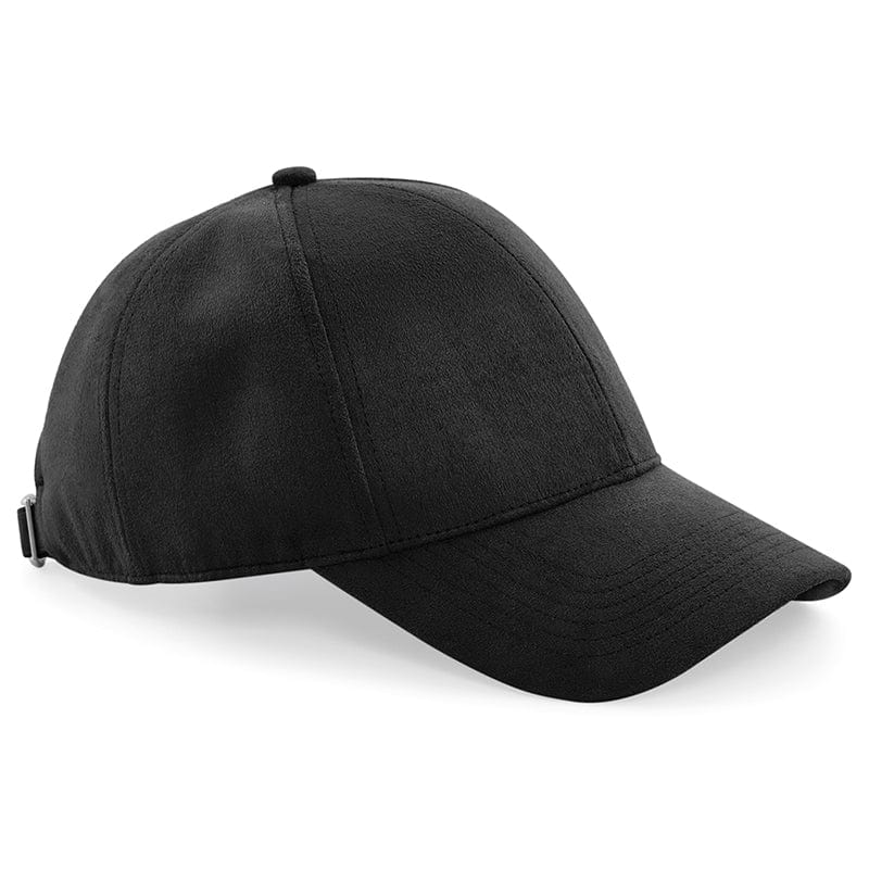 Beechfield Faux Suede 6 Panel Cap Black