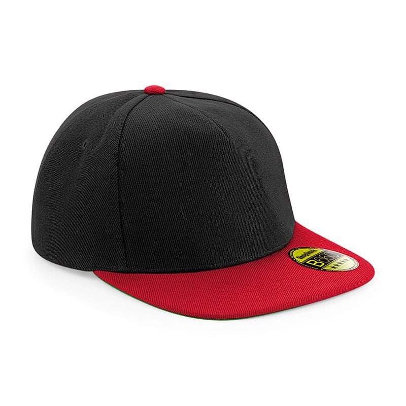 Beechfield Original Flat Peak Snapback Black / Classic Red