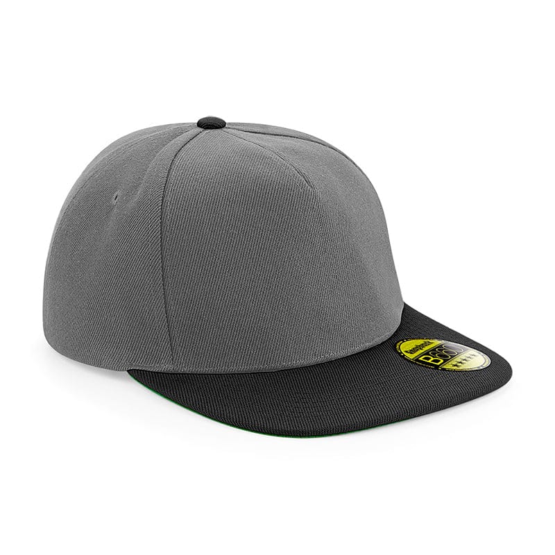 Beechfield Original Flat Peak Snapback Grey / Black