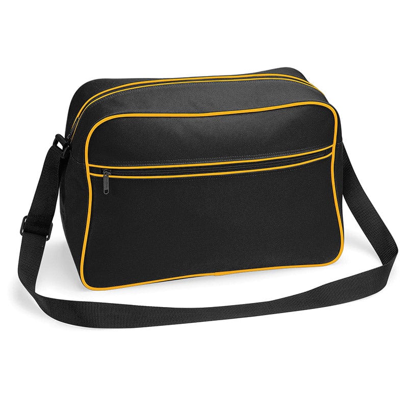 BagBase BG14 Retro Shoulder Bag Black / Gold
