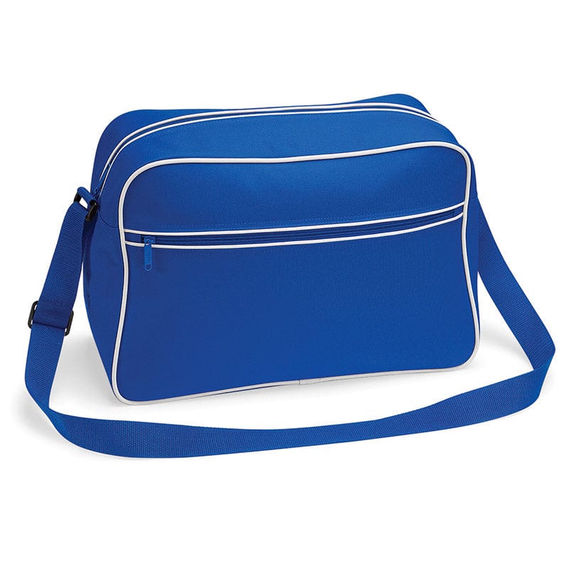 BagBase BG14 Retro Shoulder Bag Bright Royal / White