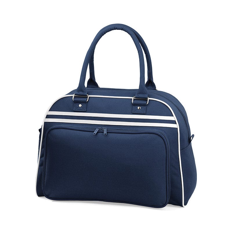 BagBase BG75 Retro Bowling Bag French Navy / White