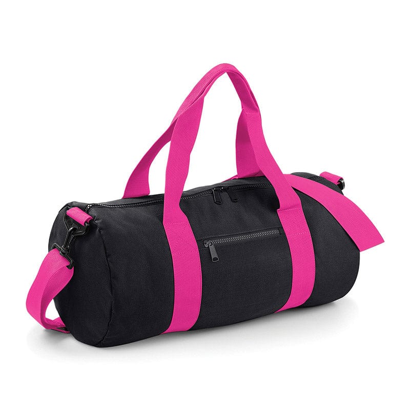 BagBase BG140 Original Barrel Bag Black / Fuchsia