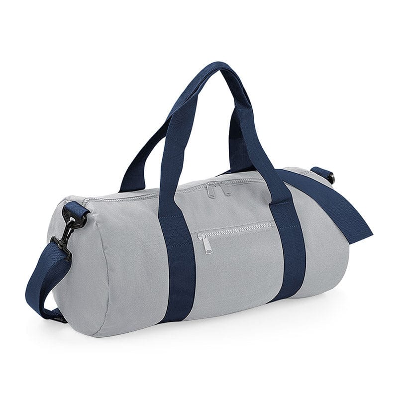 BagBase BG140 Original Barrel Bag Light Grey / French Navy