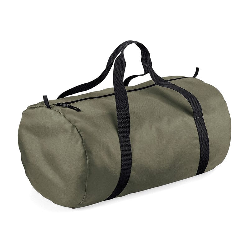 BagBase BG150 Packaway Barrel Bag Olive Green / Black