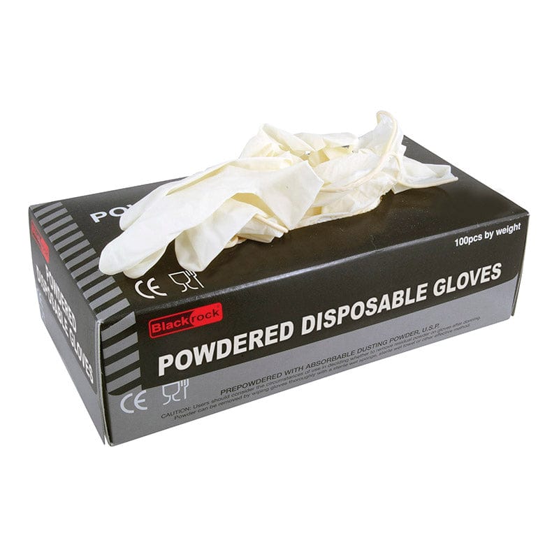 Blackrock Box Of 100 Non-sterile Latex Disposable Gloves 