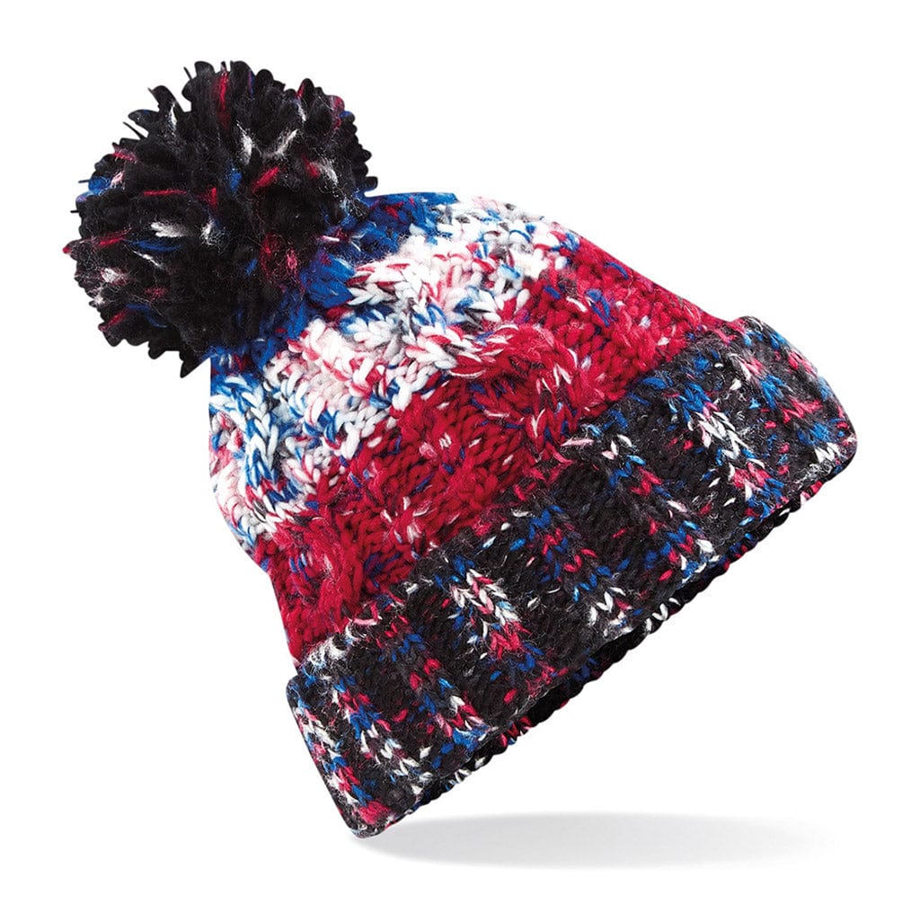 Beechfield B486 Pom Pom Beanie Black Jacks