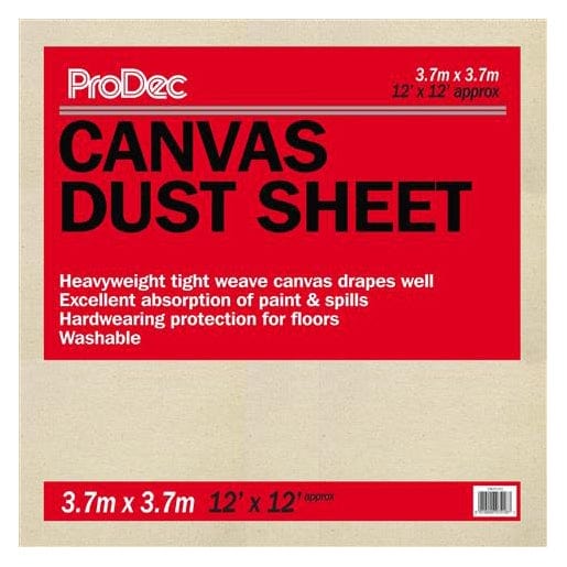 ProDec 12&#39; x 12&#39; Heavyweight Canvas Dust Sheet 
