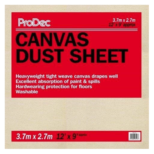 ProDec 12&#39; x 9&#39; Heavyweight Canvas Dust Sheet 