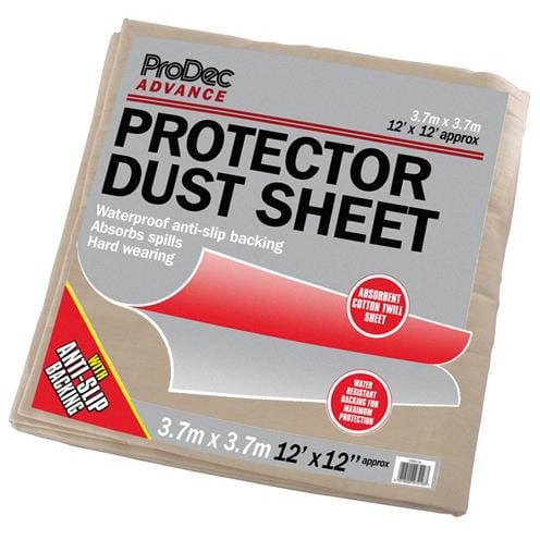 ProDec Advance 12&#39; x 12&#39; Anti-Slip Protector Dust Sheet 