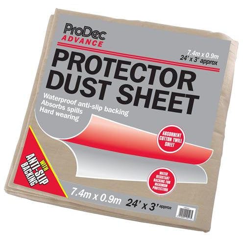 ProDec Advance 24&#39; x 3&#39; Anti-Slip Protector Dust Sheet 