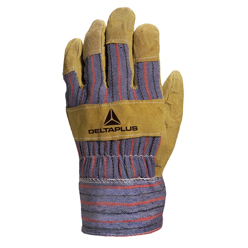 Delta Plus DC103 Cowhide/Cloth Docker Gloves 