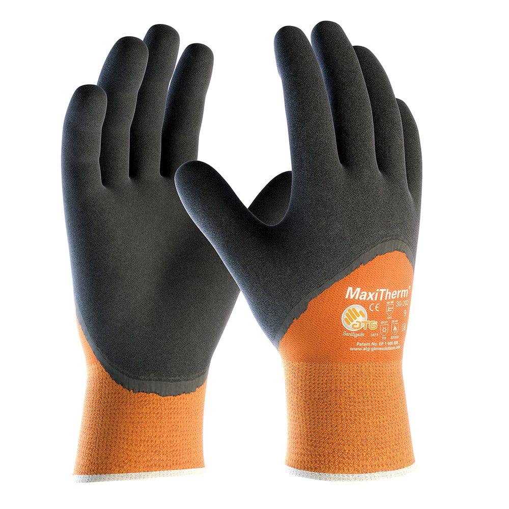 ATG MaxiTherm 30-202 Latex Foam Cold Protect 3/4 Dipped Gloves 