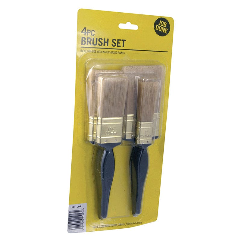 Job Done 4 Piece Synthetic Paint Brush Set 