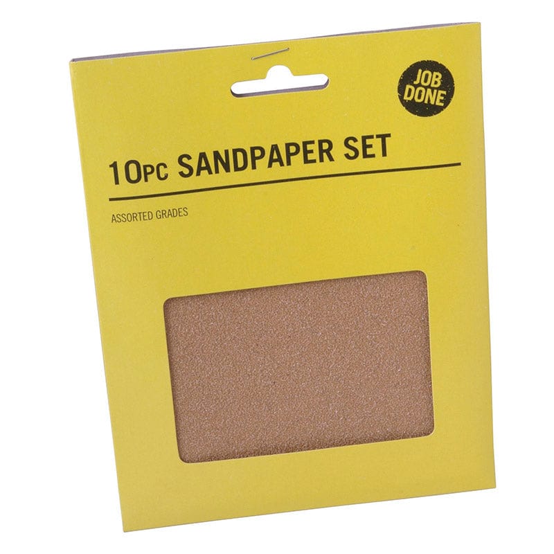 Job Done 10 Sheets Assorted Sandpaper Set 