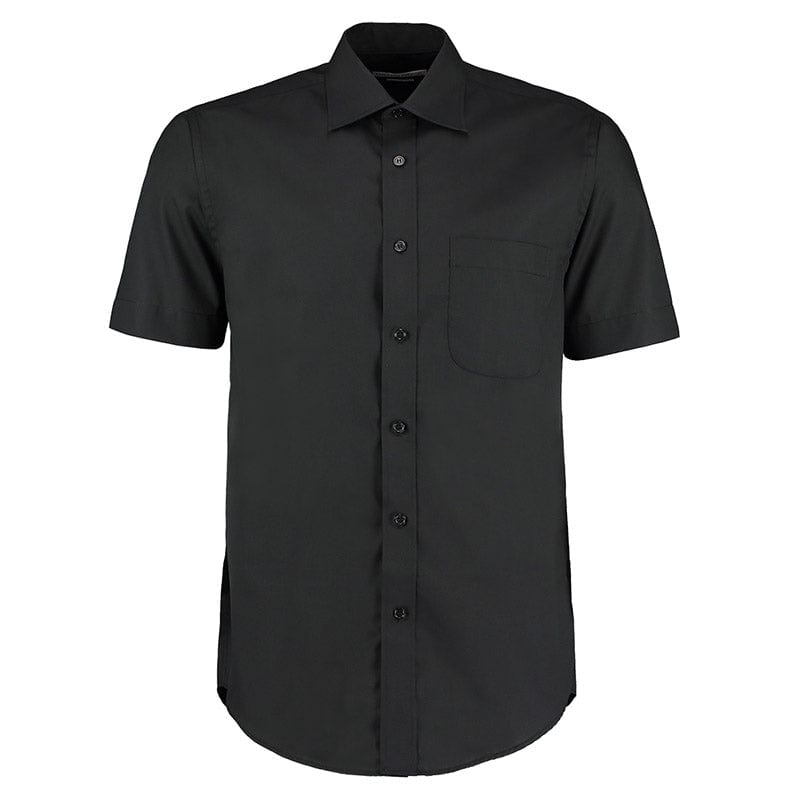 Kustom Kit KK102 Men&#39;s Short Sleeve Business Shirt Black