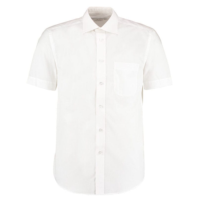 Kustom Kit KK102 Men&#39;s Short Sleeve Business Shirt White
