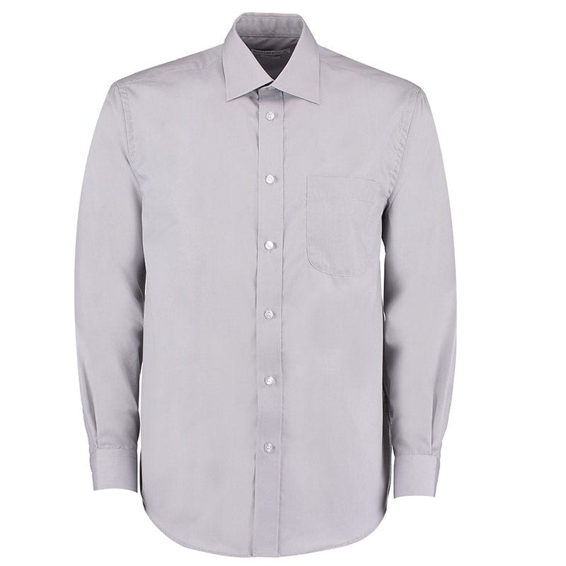 Kustom Kit KK104 Men's Long Sleeve Business Shirt Silver Grey