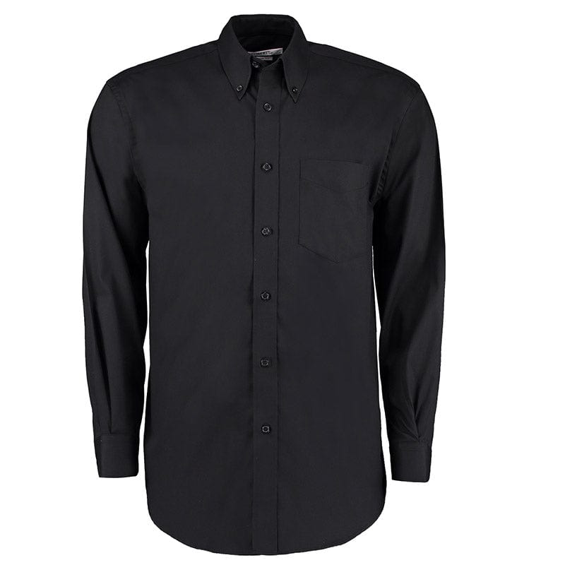 Kustom Kit KK105 Men's Long Sleeve Corporate Oxford Shirt Black