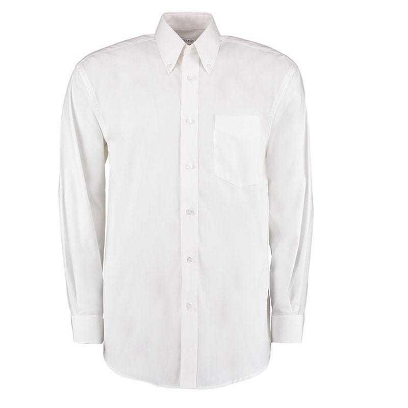 Kustom Kit KK105 Men's Long Sleeve Corporate Oxford Shirt White