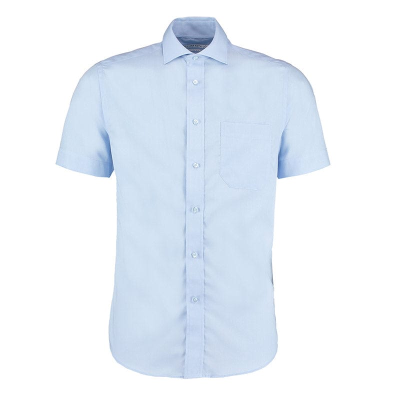 Kustom Kit KK115 Men's Premium Non-Iron Short Sleeve Shirt Light Blue