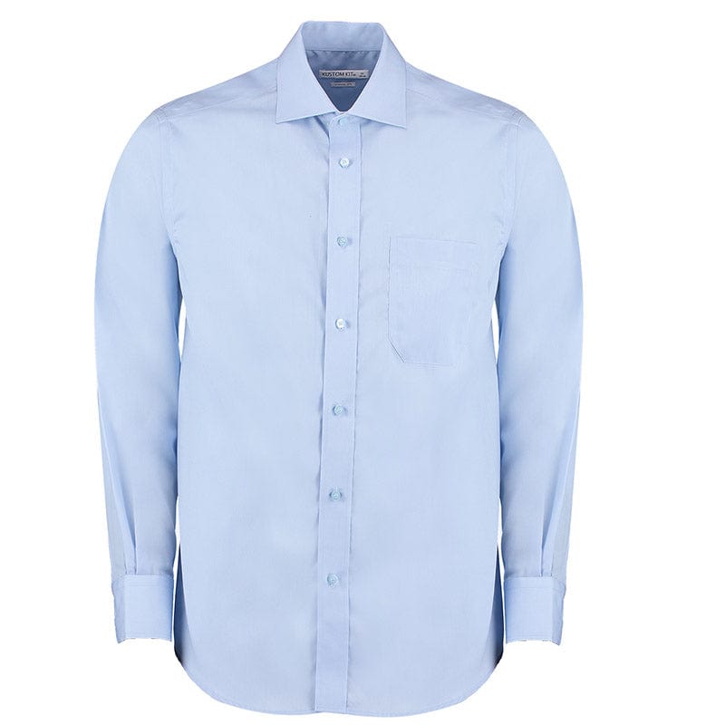 Kustom Kit KK116 Men's Premium Non-Iron Long Sleeve Shirt Light Blue