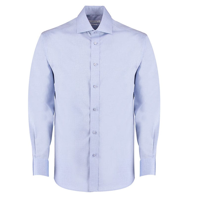 Kustom Kit KK118 Men's Executive Premium Long Sleeve Oxford Shirt Light Blue
