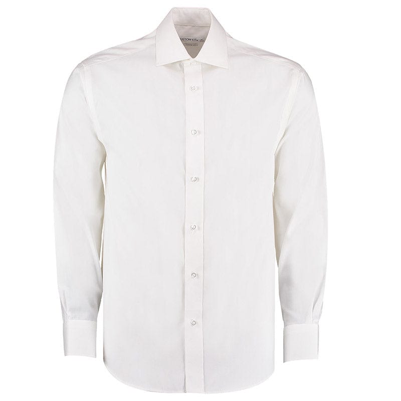 Kustom Kit KK118 Men's Executive Premium Long Sleeve Oxford Shirt White