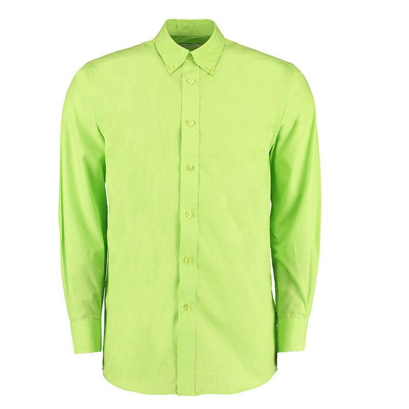 Kustom Kit KK140 Men's Workforce Long Sleeve Shirt Lime