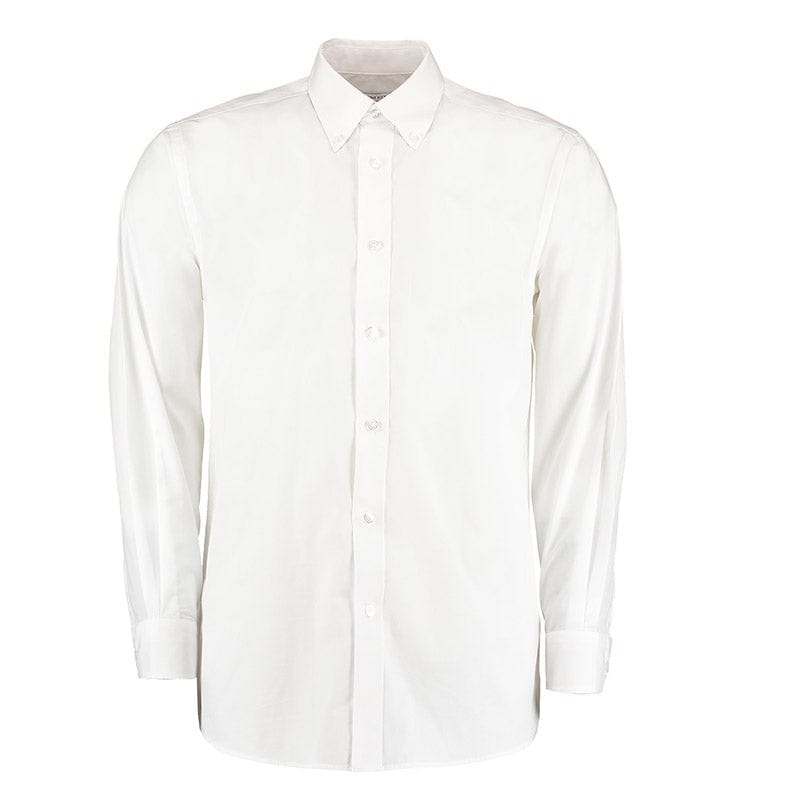 Kustom Kit KK140 Men's Workforce Long Sleeve Shirt White