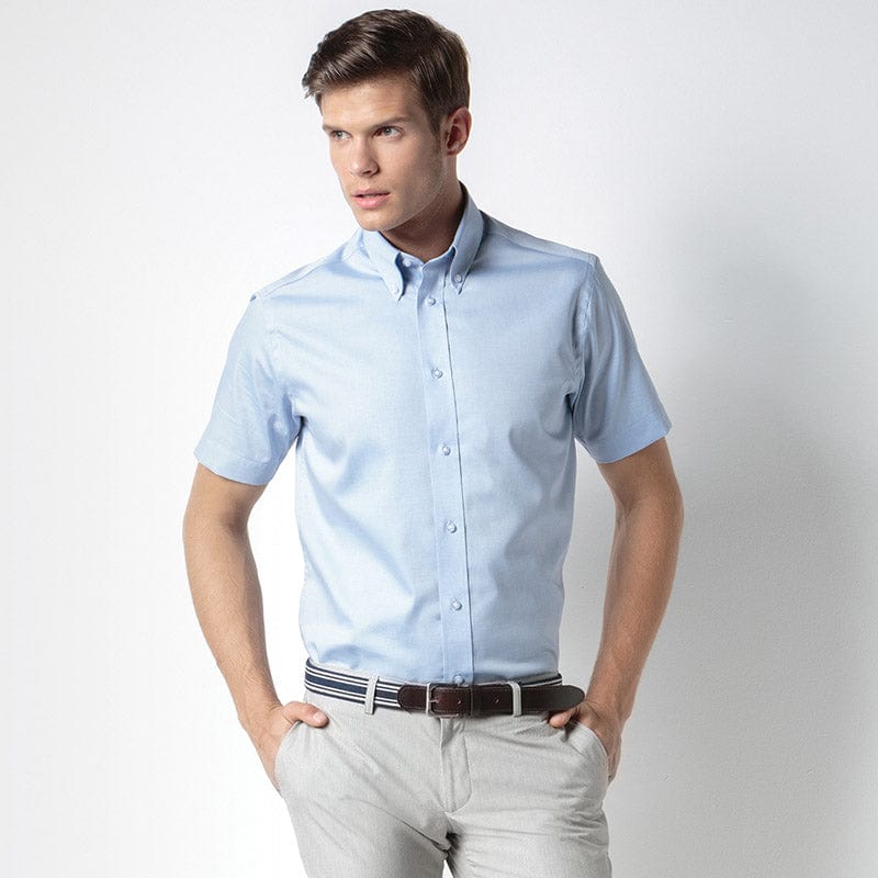 Kustom Kit KK187 Men's Short Sleeve Tailored Fit Premium Oxford Shirt 