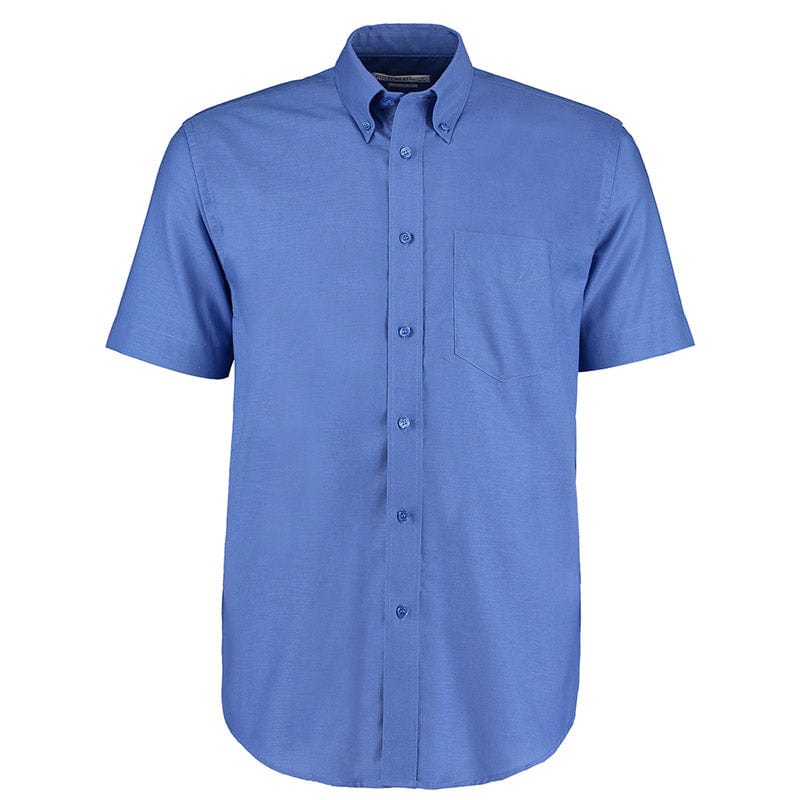 Kustom Kit KK350  Men's Workwear Short Sleeve Oxford Shirt Italian Blue