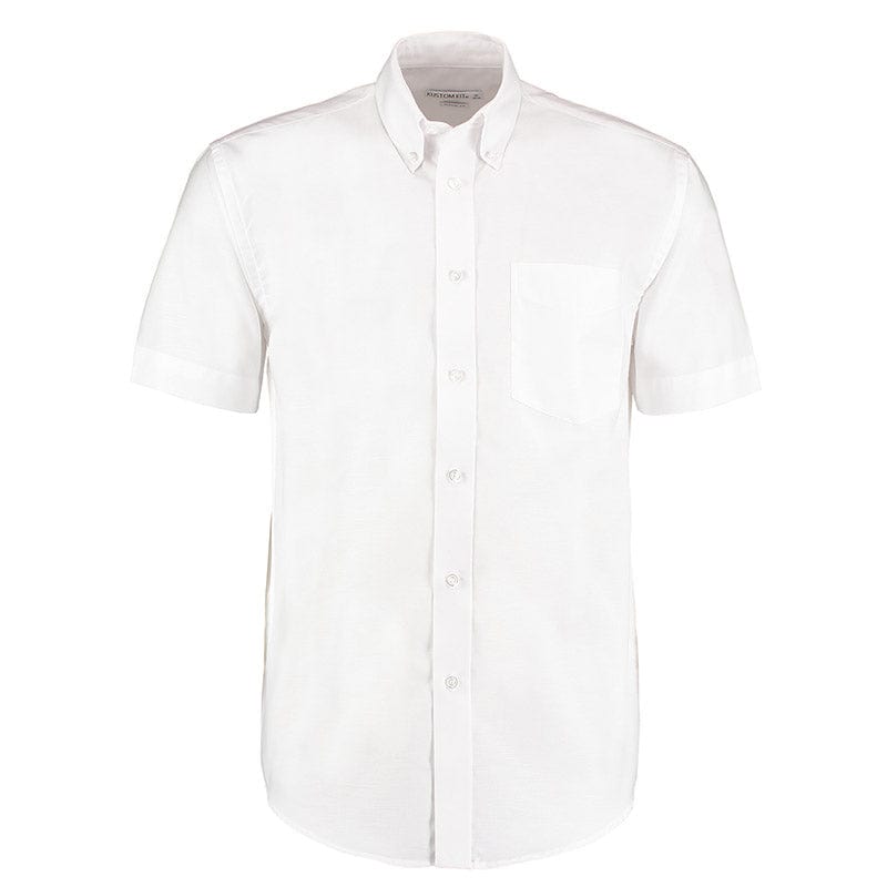 Kustom Kit KK350  Men's Workwear Short Sleeve Oxford Shirt White