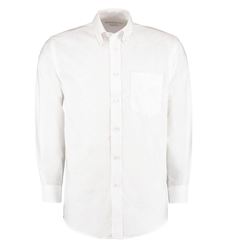 Kustom Kit KK351 Men's Workwear Long Sleeve Oxford Shirt White