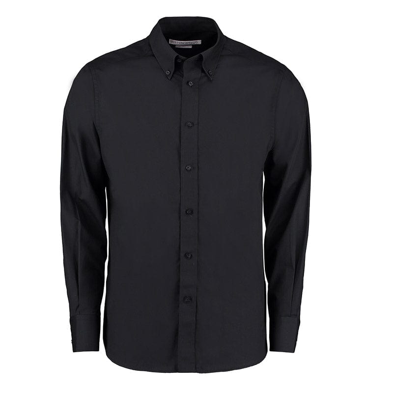 Kustom Kit KK386 Men's City Long Sleeve Business Shirt Black