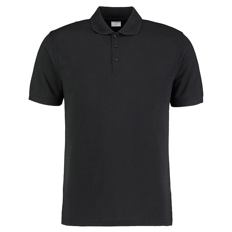 Kustom Kit KK413 Men's Slim Fit Short Sleeved Polo Shirt Black