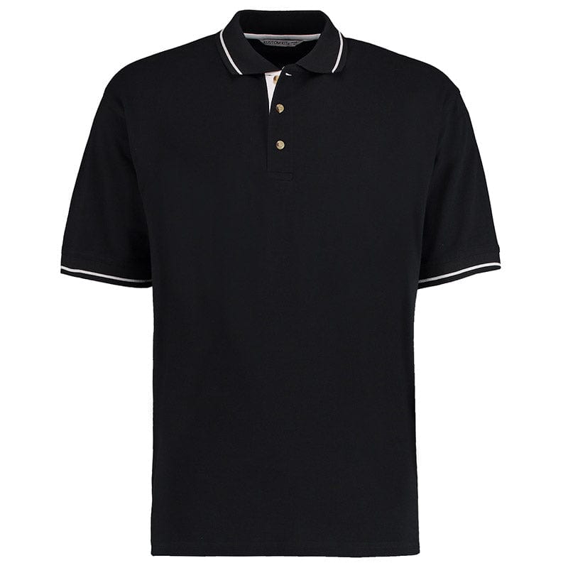 Kustom Kit KK606  Men&#39;s St.Mellion Polo Black / White