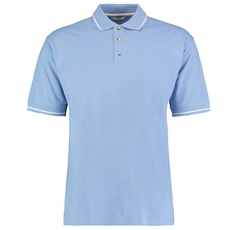 Kustom Kit KK606  Men&#39;s St.Mellion Polo Light Blue / White