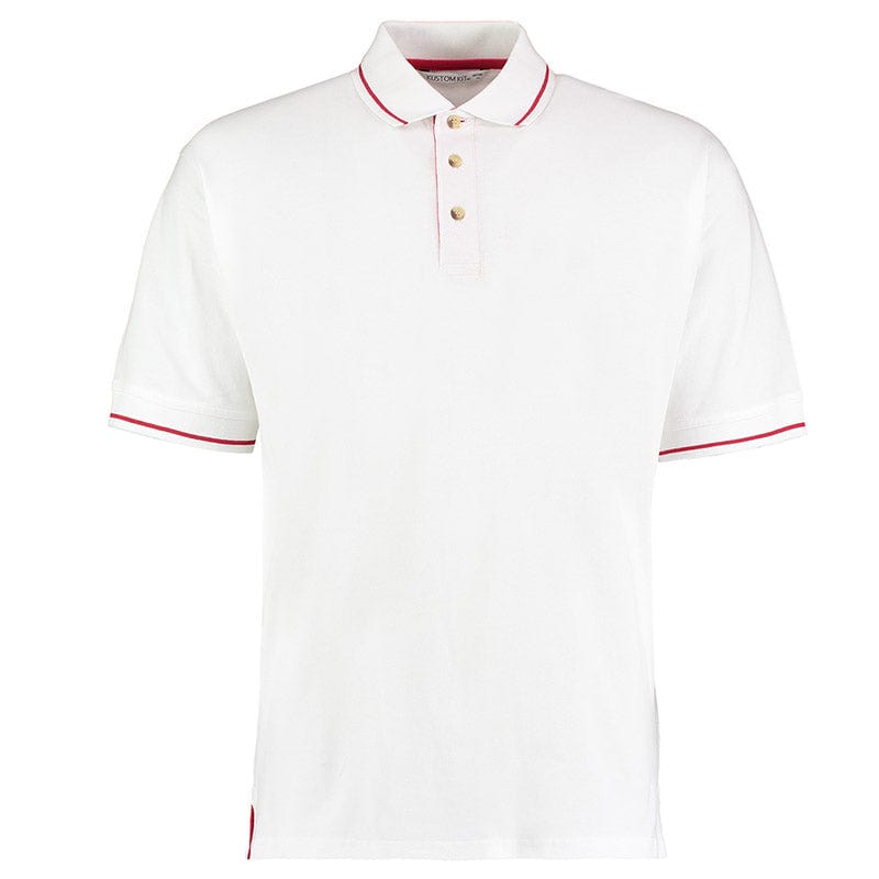Kustom Kit KK606  Men&#39;s St.Mellion Polo White / Bright Red