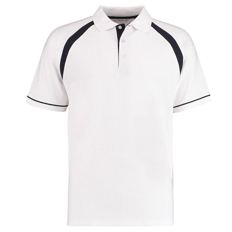 Kustom Kit KK615 Oak Hill Polo Shirt White / Navy