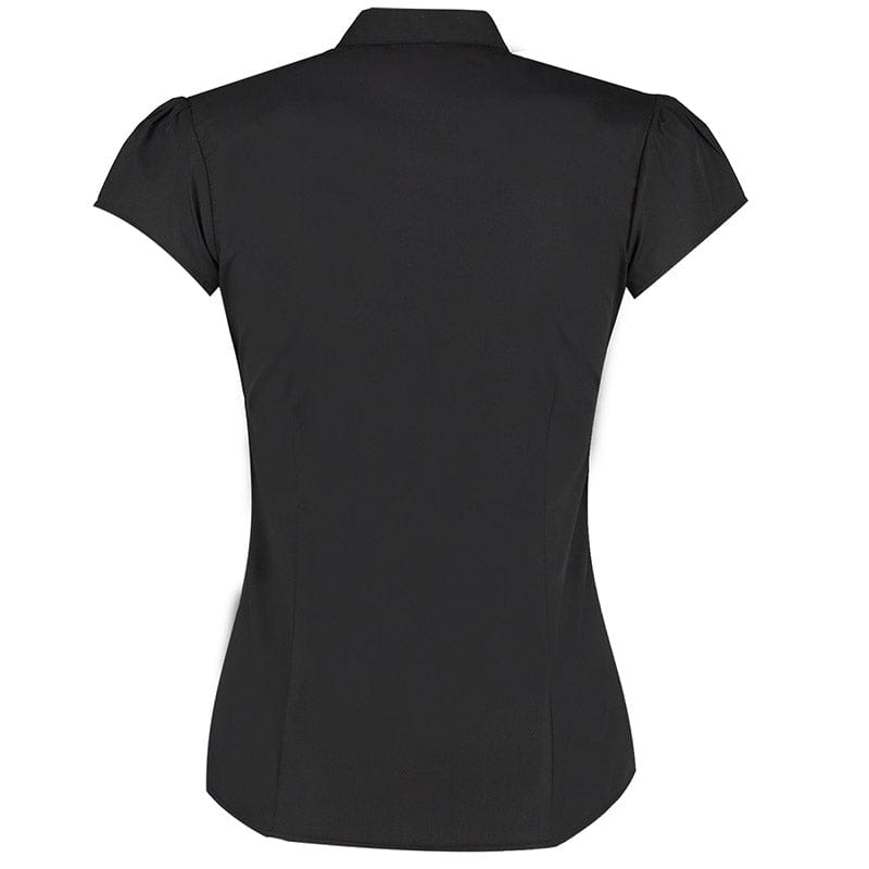 Kustom Kit KK727 Ladies&#39; Continental Mandarin Collar Cap Sleeve Blouse 