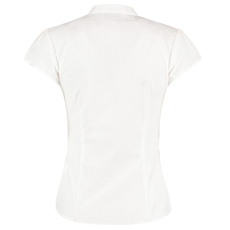 Kustom Kit KK727 Ladies&#39; Continental Mandarin Collar Cap Sleeve Blouse 