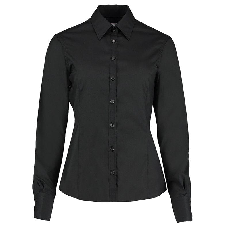 Kustom Kit KK743F Ladies&#39; Long Sleeve Business Shirt Black