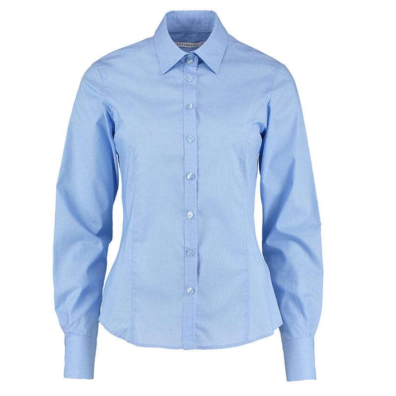 Kustom Kit KK743F Ladies&#39; Long Sleeve Business Shirt Light Blue