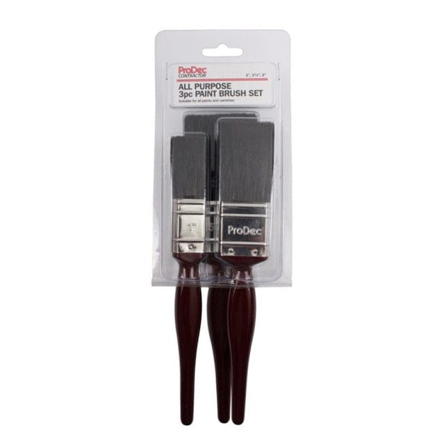 ProDec All Purpose 3 Piece Set Paint Brushes 