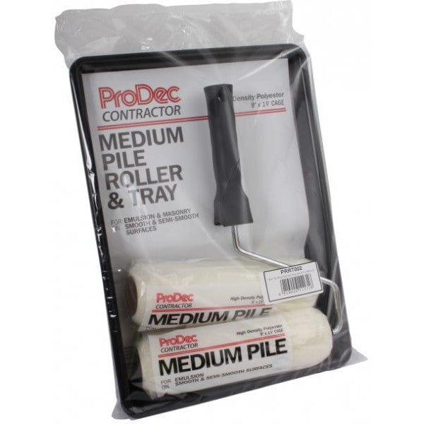 ProDec 9&quot; x 1.75&quot; Medium Pile Polyester Twin Head Roller &amp; Tray Kit