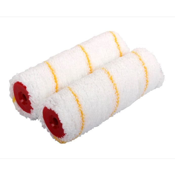 ProDec Advance 4&quot; Short Pile Microfibre Mini Rollers Fat Core - 2 Pack 